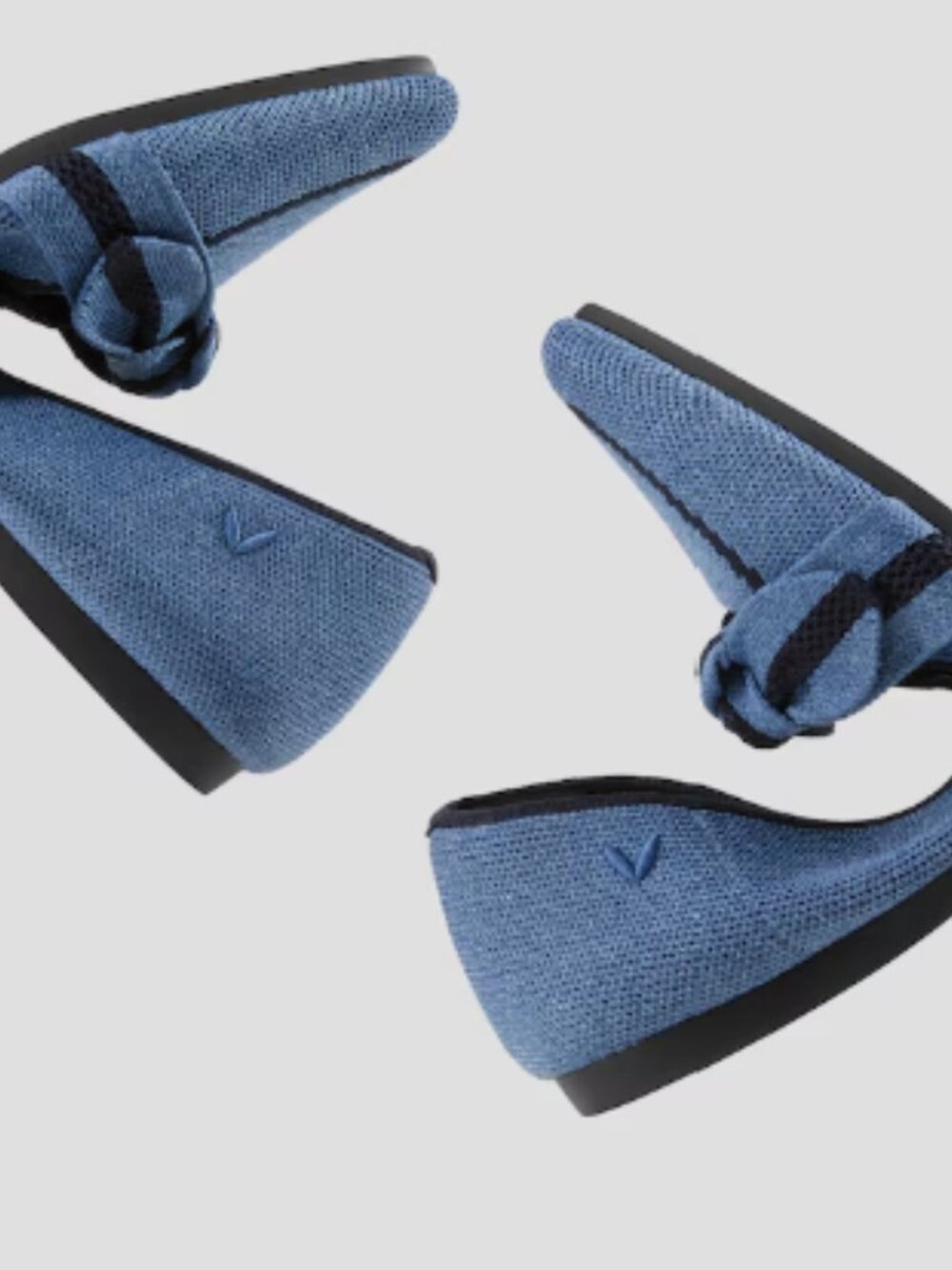 VIVAIA Pointed-Toe Bow Loafers (Michelle 2.0) Denim/Navy 9.5 - Picture 4 of 4